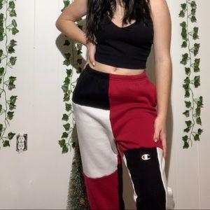vintage champion colorblock sweatpants